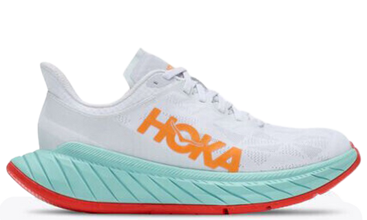 HOKA Carbon X 2 - White/ Blazing Orange