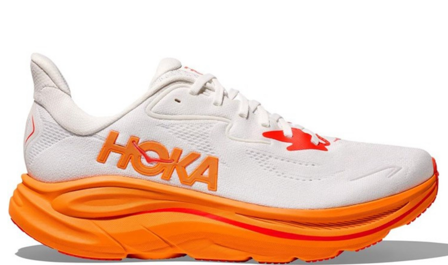 HOKA Clifton 10 - Frost/Orange Zest