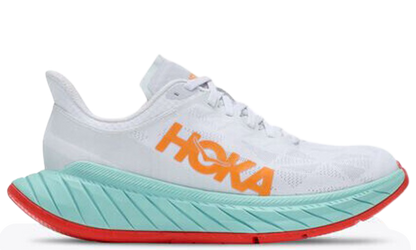 HOKA Carbon X 2 - White/ Blazing Orange