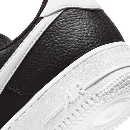 Air Force 1 - Black White Pebbled Leather