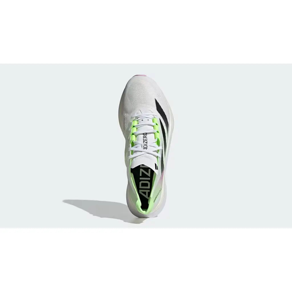 Adizero Boston 12 - White Black Green Spark